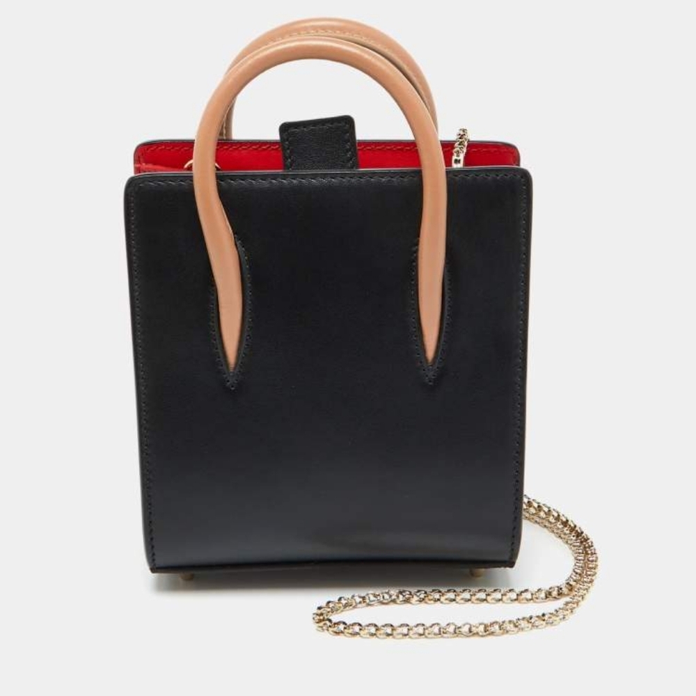 Christian Louboutin Black Leather Nano 2 Way Spike Paloma Tote - Picture 3 of 16